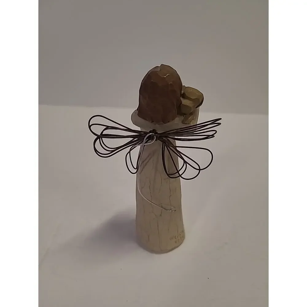 1999 Demdaco Willow Tree Susan Lordi Angel of Friendship with Dog Puppy Figurine